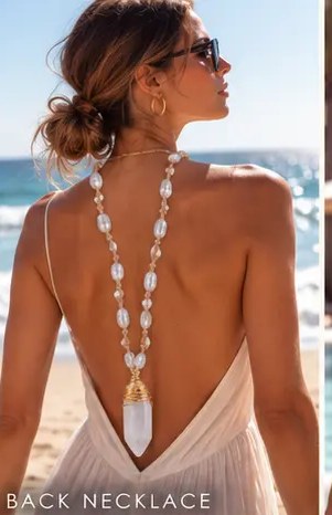 Crystal Point Grande — Back necklace