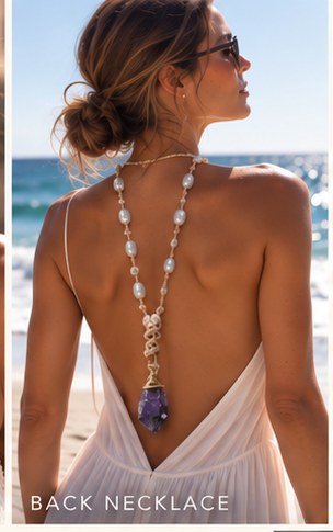 Amethyst Point — Back necklace