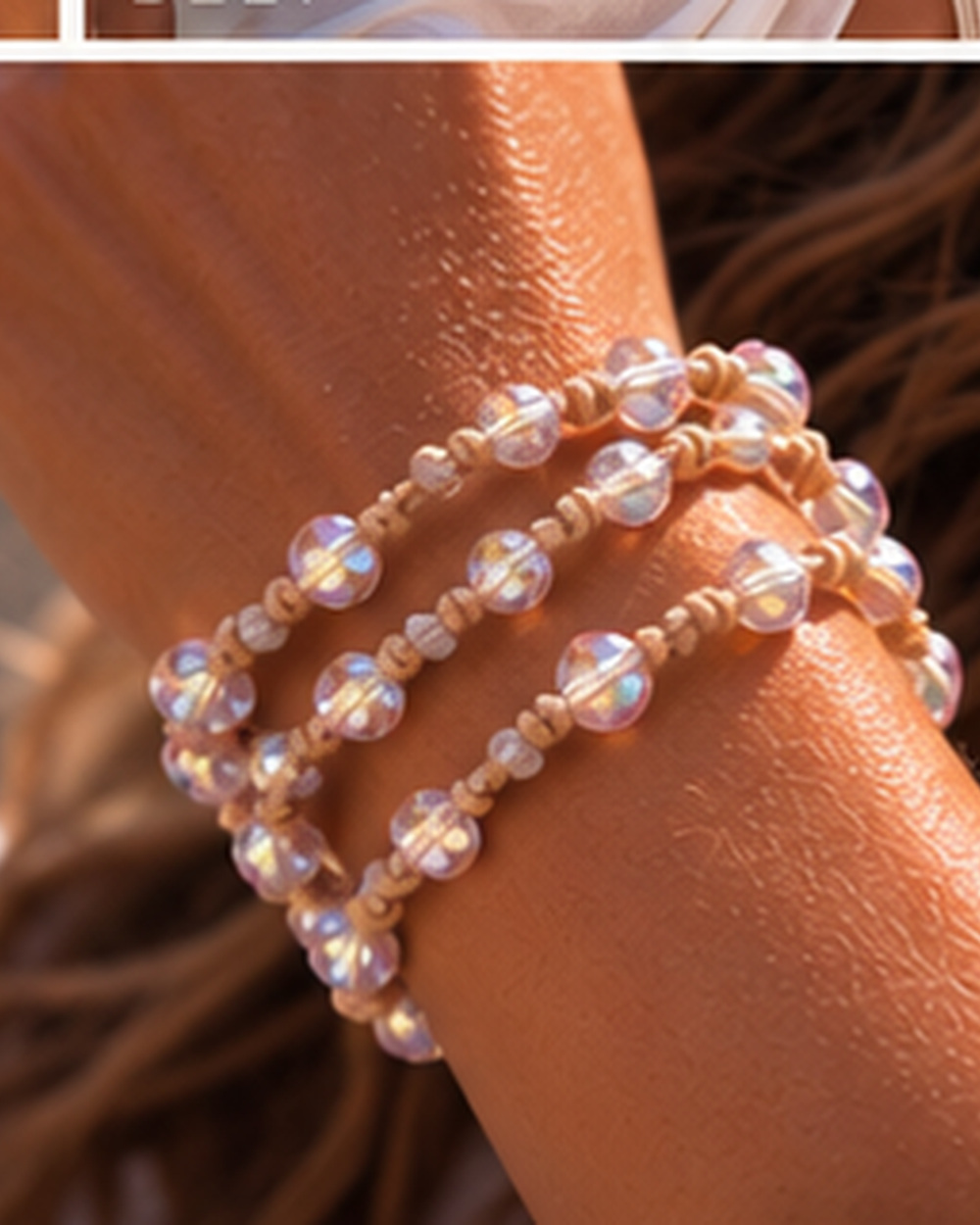 Faceted Rose Quartz Pendant with Rose Quartz Crystals — Bracelet